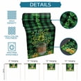 thumbnail image 6 of St. Patrick's Day Table Runner - 70 Inch Long Green Clovers Coin Buffalo Plaid Cotton and Linen Blended Dress Scarves Farmhouse Table Runner for Kitchen Dining, Coffee Table, 13" x 70", 6 of 8