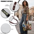 thumbnail image 5 of Eheartsgir Bear Camo American Flag with Zipper Clutch Purse, Top Handle Tote Bag with Large Capacity Waterproof Tote Handbag for Travel Shopping, 5 of 6