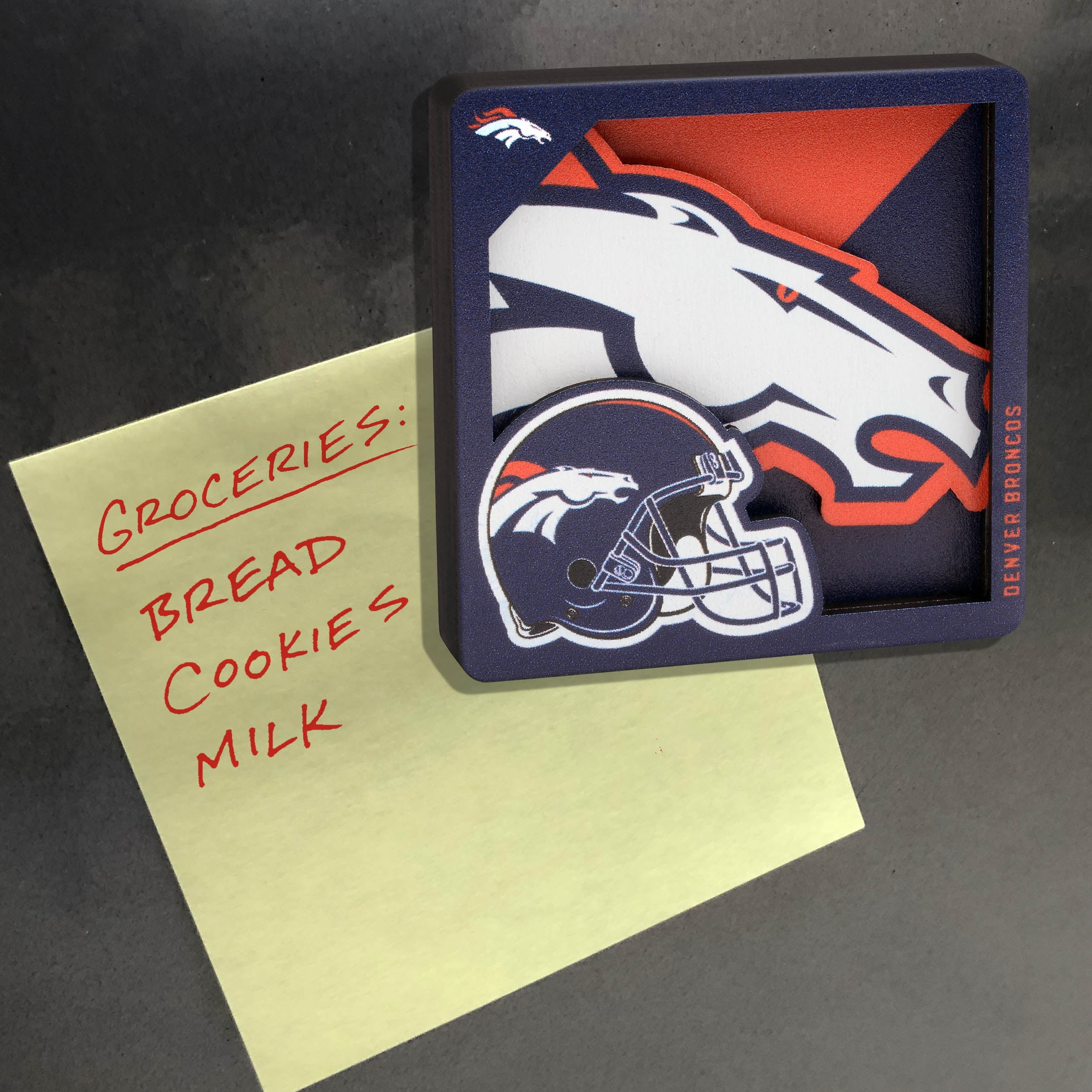 YouTheFan NFL Denver Broncos 3D Logo Series Magnet