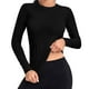 thumbnail image 3 of Ropa para chicas adolescentes,Suéter liso para mujer, cuello redondo, manga larga, camisa informal de poliéster, ligero y cómodo, para usar en casa, sopatenor, 3 of 8