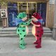 thumbnail image 2 of Disfraz de rana inflable de dibujos animados Spot Shake Tone Mismo estilo Venta de muñeco rana con tocado de muñeco que camina, 2 of 4
