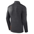 thumbnail image 3 of Men's Fanatics  Heather Charcoal Anaheim Ducks Authentic Pro Quarter-Zip Pullover Top, 3 of 3