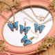 thumbnail image 1 of HomeKingdee Zinc Alloy Butterfly Jewelry Set with Necklace, Earrings and Anklet for Women - Ideal for Weddings, Parties, Daily Wear and Gift Giving, 1 of 7
