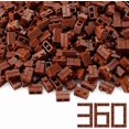 thumbnail image 2 of 360 Pieces 1x2 Masonry Profile Bricks Building Blocks for Wall Parts and Pieces Diverse Bulk Toy Set Compatible with Major Brands (Reddish Brown), 2 of 6