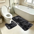 thumbnail image 4 of Linnome 2 Piece Mixed Color Bathroom Mat Set Extra Long Soft Water Absorption Non Slip Thick Washable for Toilet Shower, 4 of 6