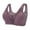 Purple, variant on Patlollav Womens Plus Size Bra,Lace Front Button Shaping Cup Shoulder Strap Underwire Bra