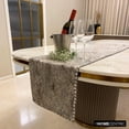 thumbnail image 2 of The HomeCentric Decorative Silver 6 Seater Table Runner 14 x 72 inch Animal And Croc Pattern, Border, Crystals, Faux Leather, Table Runner for Holiday, Party, Dining, Outdoor, Kitchen - Pewter Python, 2 of 10