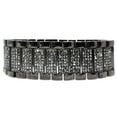 thumbnail image 4 of Men's Baguette Bling Master Simulated Diamond Black Gold Tone Watch & Bracelet, 4 of 5