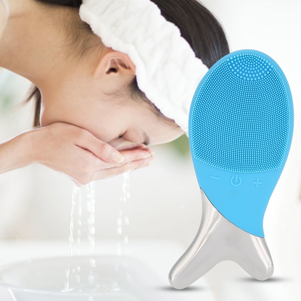 Mgaxyff 2 IN 1 Face Massage Brush Ultrasonic Facial Pore Cleaner