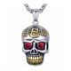 thumbnail image 1 of Collar MADIOLA Punk Gotico Acero Inoxidable con Dije Calavera Cráneo ojos Ruby, 1 of 7