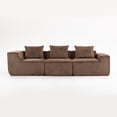 thumbnail image 2 of Demi Bonn 111" Modular Sectional Sofa Couchesk, Corduroy 3 Seat Couch Memory Foam Couches for Living Room, Cloud Couch, Brown, 2 of 14