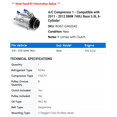 thumbnail image 2 of A/C Compressor 1 - Compatible with 2011 - 2012 BMW 740Li Base 3.0L 6-Cylinder - Autopart Premium, 2 of 2