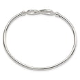 thumbnail image 2 of Quality Gold QB1383 Sterling Silver Polished Infinity Flexible Bangle Bracelet, 2 of 3