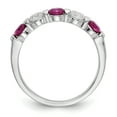 thumbnail image 3 of 14k White Gold Diamond w/Ruby Band Size 7, 3 of 4