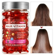 Yecuce Hair Vitamin Capsules,No Rinse and Safe for All Hair Style, Hair Serum with Avocado Oil, Daily Hair Care,60PCS