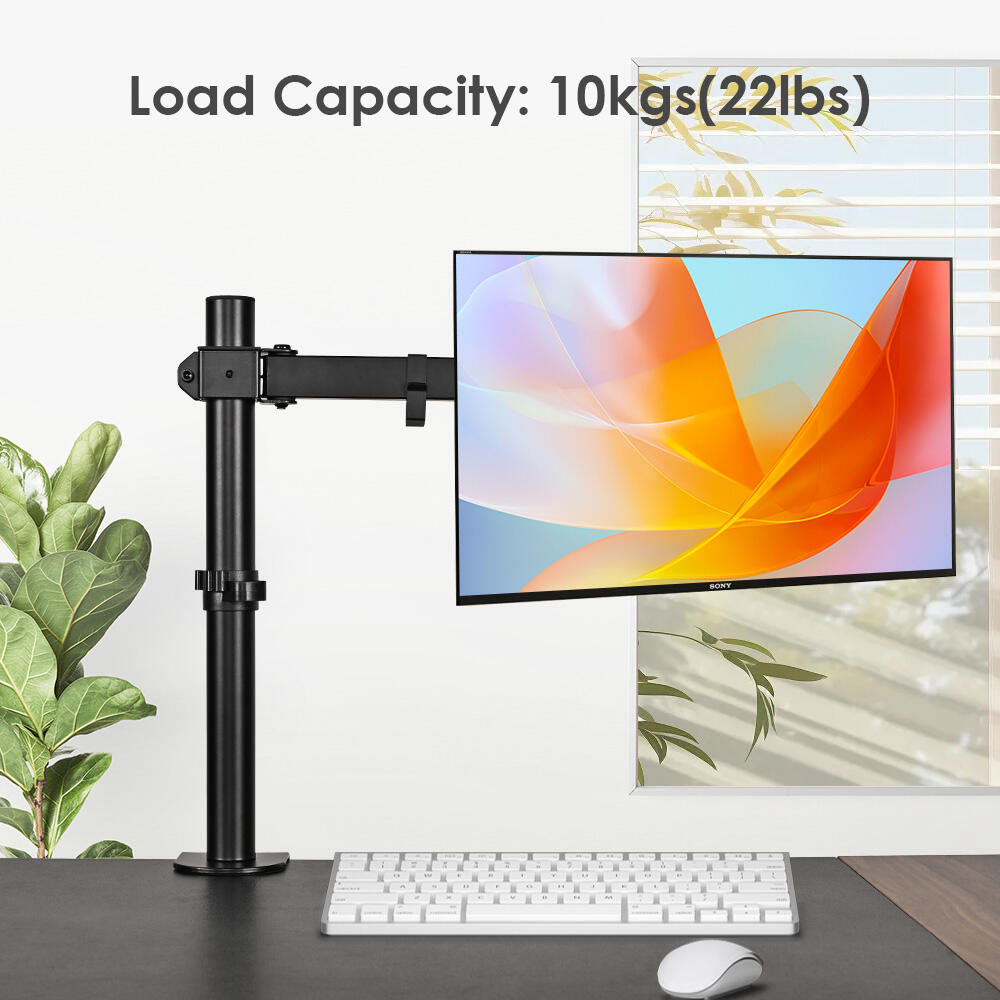 Support Double Bras Pour Écran Et Ordinateur Portable - Réglable, VESA, Charge 9kg, Montage C-Clamp Ou Trous