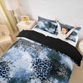 thumbnail image 3 of Homewish Blue Ombre Cheetah Duvet Cover Queen,Contemporary Art Queen Bedding,Black Reversible,3 Pieces,1 Duvet Cover and 2 Pillowcases, 3 of 6