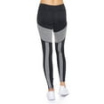 thumbnail image 3 of Expert Brand Women's Mid-Rise, Calypso Mesh Full Length Legging, Black/Heather Charcoal, Large, 3 of 7