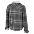 thumbnail image 3 of Women's Colosseum x Wrangler  Charcoal Alabama Crimson Tide Plaid Polar Fleece Button-Up Jacket, 3 of 3