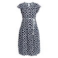 thumbnail image 3 of Time and Tru Women's Cotton Double Cloth Midi Dress with Short Flutter Sleeves, Sizes XS-XXXL, 3 of 5