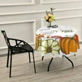 thumbnail image 7 of Dreamtimes 60" Thanksgiving Hello Autumn Round Tablecloth, Waterproof Stain and Wrinkle Resistant Washable Decorative Table Covers for Kitchen Dining Tabletop Party Outdoor Picnic, 7 of 7