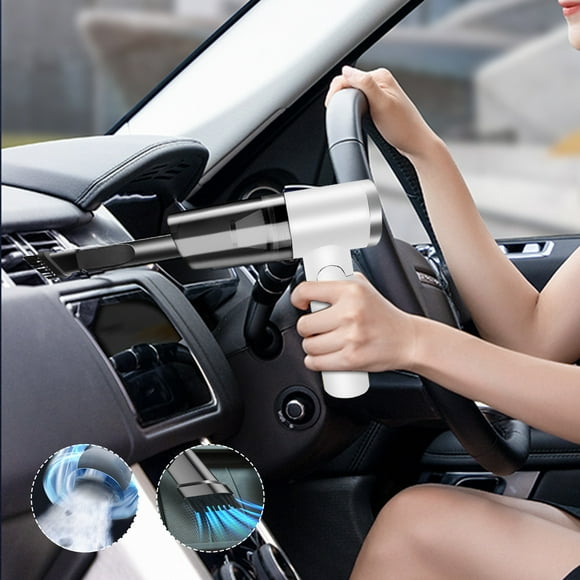 TIMIFIS Air Heater Handheld Car Vacuum Cleaner, 4000Mbar Powerful Suction Small Car Vacuum Cleaner, Foldable Dusts Buster with Filter Portable Vacuum Cleaner with Led Apartment Essentials