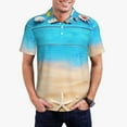 thumbnail image 2 of Cauagu Boards and Beach Print Men's Polo Shirts, Short-Sleeve Polo Shirts for Men Performance Golf Shirt Athletic Casual Collared T-Shirt-Large, 2 of 8