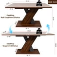 thumbnail image 2 of PORKISS 55.12" - 70.87" Extendable Dining Table for 6-8 People, Modern Rustic Kitchen Expanding Table for Kitchens, Dining, Office Areas, Walnut, 2 of 12
