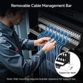thumbnail image 2 of Cable Matters Rackmount or Wall Mount 2U 48 Port Keystone Patch Panel with Cable Management and Support Bar, 2 of 5