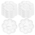 thumbnail image 1 of Uxcell 12Pcs Bandeja de pintura, Paleta de pintura de 3.1"/8cm, Paleta de plástico en forma de flor blanca, 1 of 6