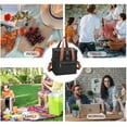 thumbnail image 6 of Insulated Lunch Bag Cooler Tote | Double Compartment 12L Capacity | 3-Layer Thermal Insulation Keeps Food Cold/Warm 8 Hours | Waterproof & Leakproof | Adjustable Shoulder Strap, 6 of 6