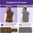 thumbnail image 2 of KEKOY Extra Large Heating Pad for Back and Shoulder Relief, FSA/HSA Electric Heat Pad with 4 Heat Settings, Auto Shut-off & Machine Washable, 24"x37", Gifts, Dark Brown, 2 of 12