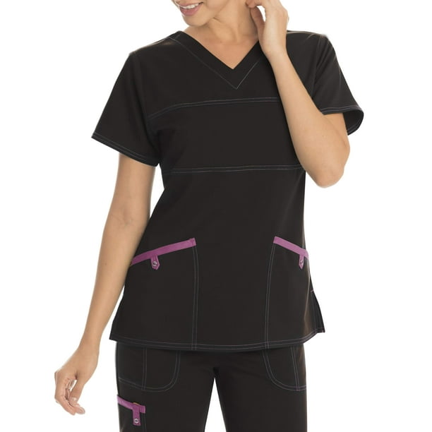 Scrubstar Scrubstar Women's Stretch Twill Color Accent VNeck Scrub