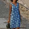 thumbnail image 2 of IROINNID Shift Dress For Women Fashion Casual Print Dot Dress Big Swing Sleeveless Mini Dress V-Neck Knee-Length Dress, 2 of 8