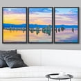 thumbnail image 2 of wall26 Framed Canvas Print Wall Art Set Pastel Sy Sunset Ocean Lake Sea Rocks Nature Wilderness Photography Realism Decorative Landscape Colorful for Living Room, Bedroom, Office - 16"x24"x, 2 of 5