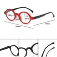 thumbnail image 2 of Womens Transparent Small Round Presbyopic Glasses Men Fashion Trendy Personalized Reading Glasses Spring Hinge Readers +1.75, 2 of 4