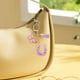 thumbnail image 2 of Carteras para las Mujeres Llavero de la Carta Inicial, Borla de las Señoras, Llavero de Coche Lindo Púrpura, Cartera, Mochila Mochila para las Mujeres, 2 of 4