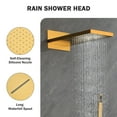 thumbnail image 4 of Wall Mounted Rectangle Waterfall & Rain Shower System With Handheld Shower, 4 of 6