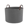 thumbnail image 1 of Naiovety Cesta de almacenamiento de ropa Cesto de ropa sucia tejido de gran capacidad Cesto resistente para el hogar Mantas Ropa de cama Almacenamiento y organización del hogar Gris oscuro, 1 of 6