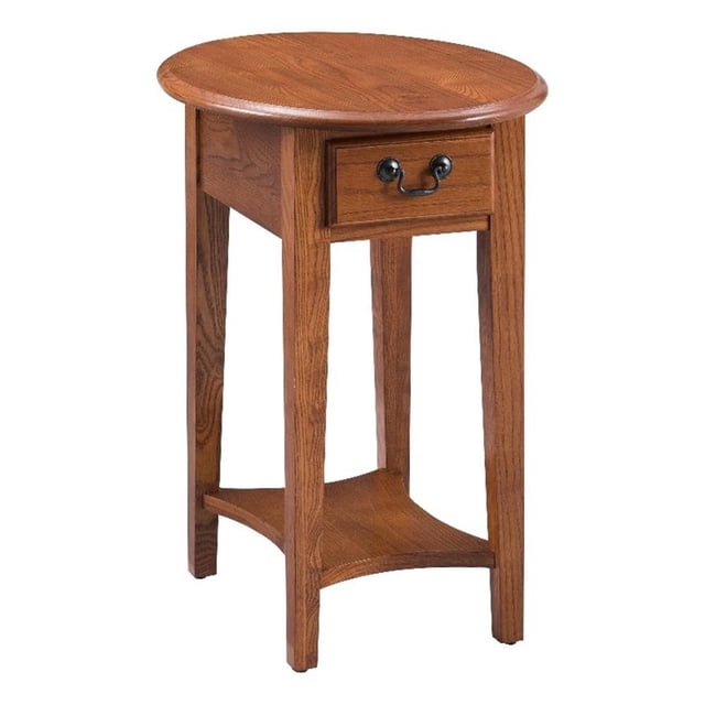 Leick Furniture Table d'Appoint Ovale en Bois, Chêne Moyen