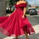 thumbnail image 2 of Vestido Largo formal Fridja con escote en V y un hombro color sólido para mujer Talla S M L XL, 2 of 8