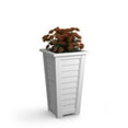 thumbnail image 3 of Mayne Lakeland 16" x 16" x 28" Tall Square White Self Watering Plastic Planter, 3 of 13