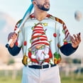 thumbnail image 4 of Fotbe Funny Christmas Gnome Baseball Jersey Shirt for Men and Women, Casual Short Sleeves Button Down T-Shirt-XX-Large, 4 of 9