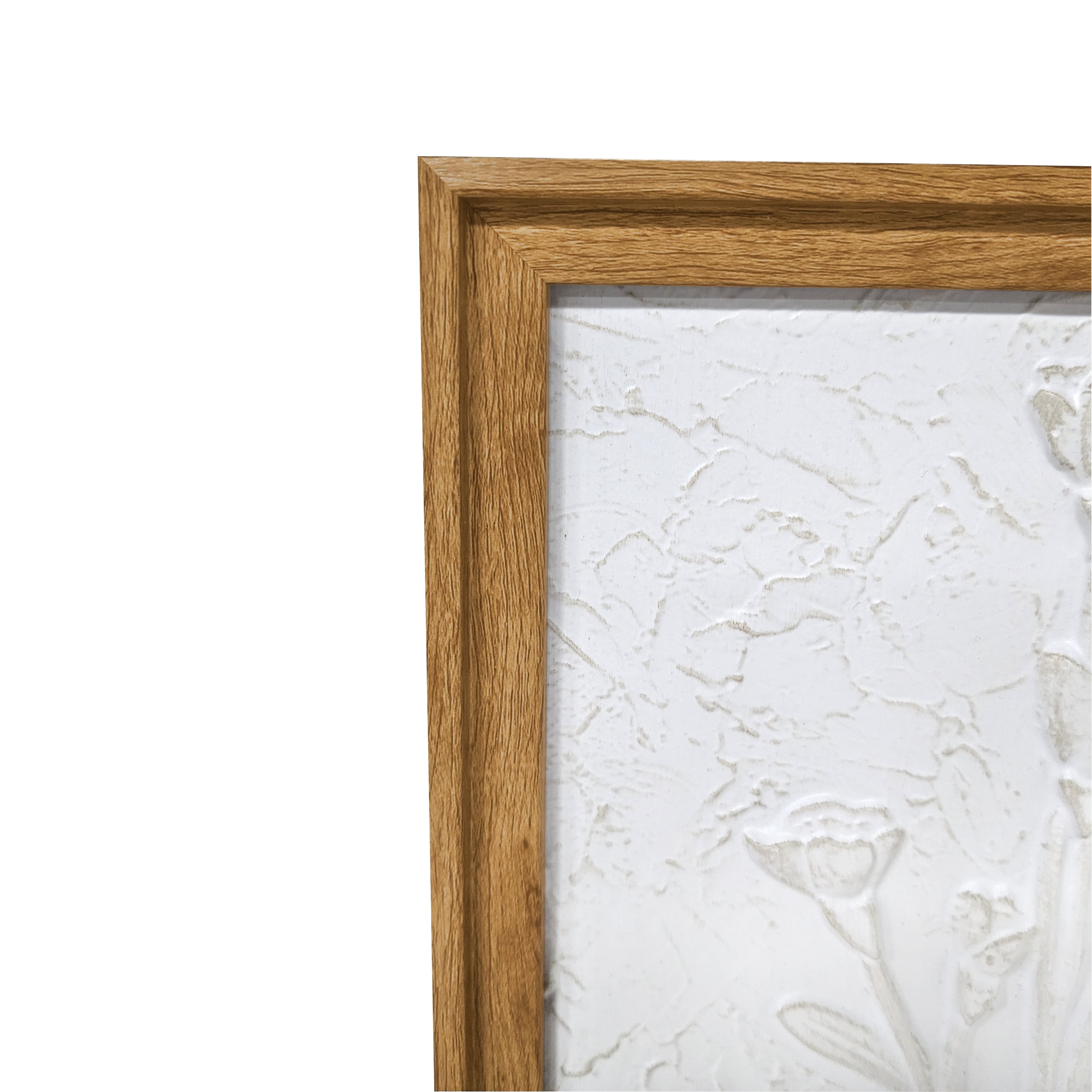Harbortown White Floral Framed Art Print Set of 2, 10" x 20"