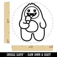 thumbnail image 2 of Yeti Abominable Snowman Eating Ice Cream Self-Inking Rubber Stamp Ink Stamper - Black Ink - Mini 1/2 Inch, 2 of 7