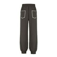 thumbnail image 5 of Barrel Sweatpants Women High Waisted Cinch Bottom Jogger Pants Drawstring High Waist Athletic Baggy Lounge Pant Gray L, 5 of 6