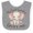 Heather and White, variant on Inktastic Cute Elephant My Great Grandma Loves Me Boys or Girls Baby Bib