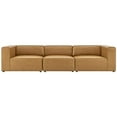 thumbnail image 3 of Sectional Sofa Set, Faux Vegan Leather, Tan, Modern Contemporary Urban Design, Living Lounge Room Hotel Lobby Hospitality, 3 of 10
