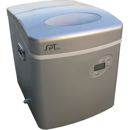 Sunpentown Portable Ice Maker with Digital Controls, Platinum
