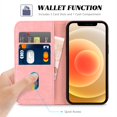 thumbnail image 3 of iPhone 12 Pro Wallet Case, iPhone 12 PU Leather Case with Stand Function Card Slots TPU Inner Shockproof Full Protection Flip Folio Cover Compatible with iPhone 12/12 Pro 5G 6.1" - Rose Gold, 3 of 8